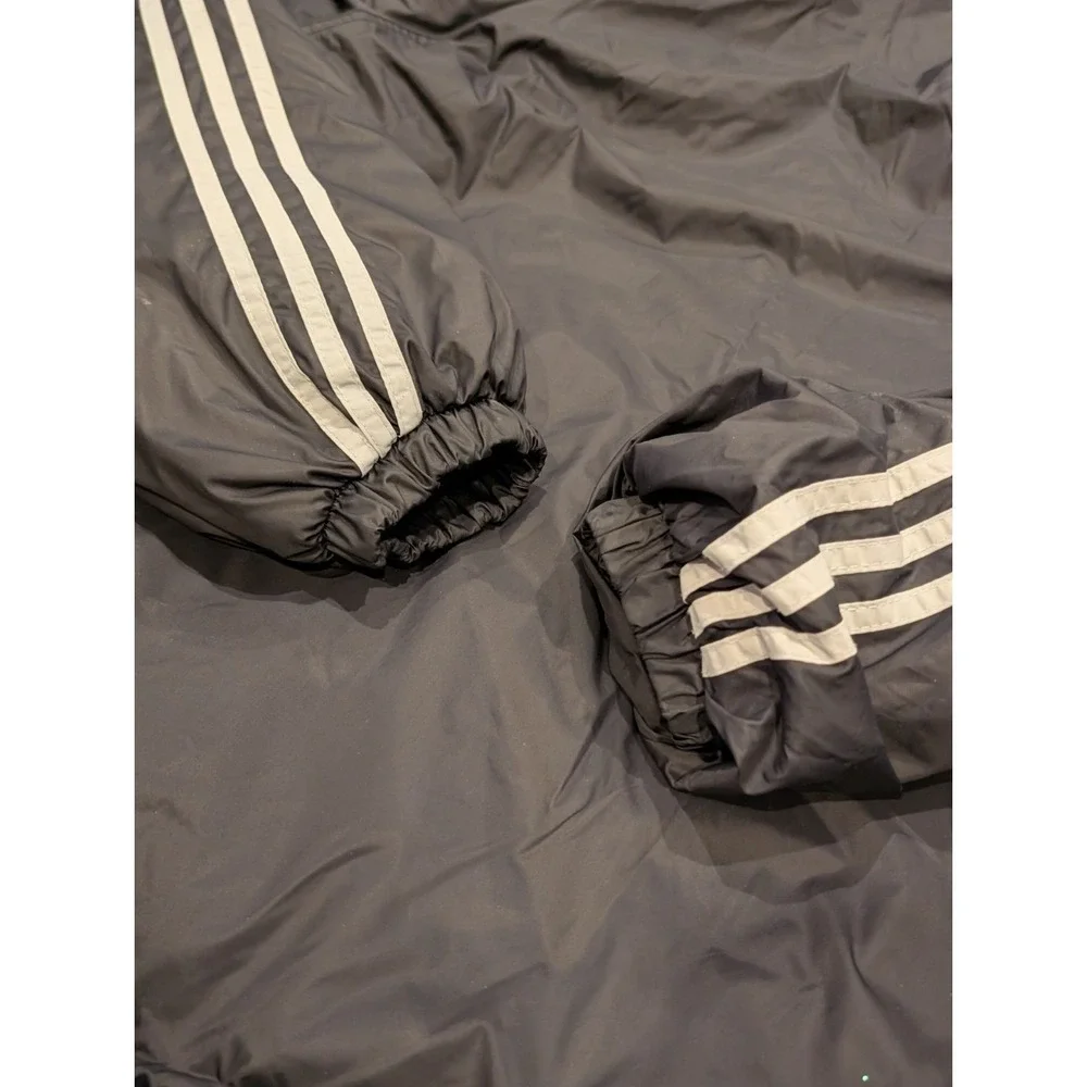 Vintage Adidas Mens XL Black Jacket Puffer Quilted Y2K Grunge‎ 1990s Oversized